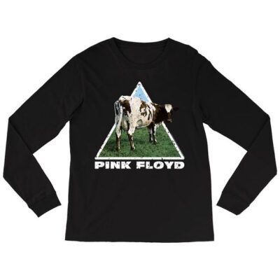 Atom Heart Mother Cow Prism Design Distressed Long Sleeve S-5XL