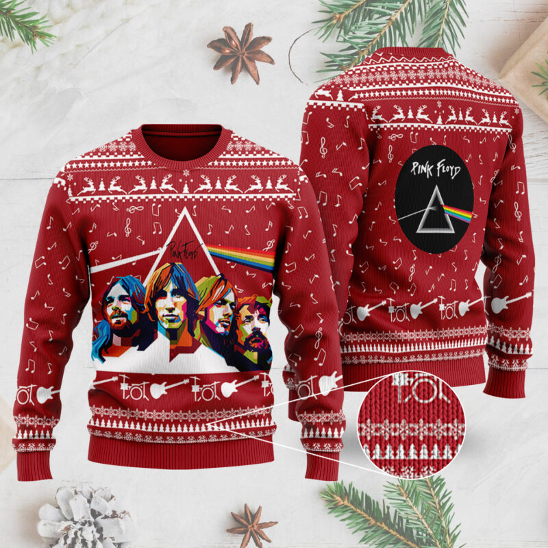 Pink Floyd Band 3D Ugly Christmas Sweater