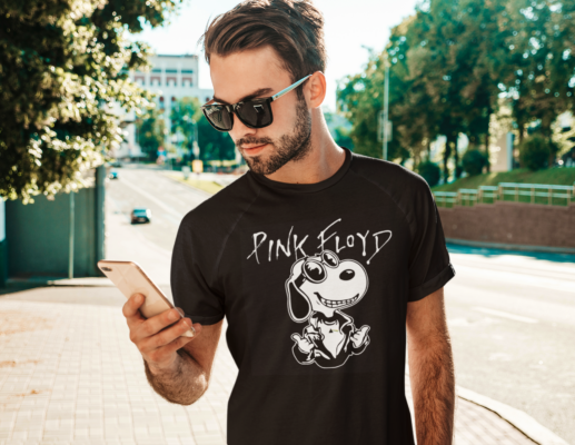 Snoopy Pink Floyd T-shirt Rock Band Size S - 5XL