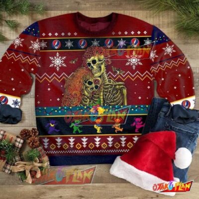 GRATEFUL DEAD KNITTING PATTERN 3D PRINT UGLY SWEATER