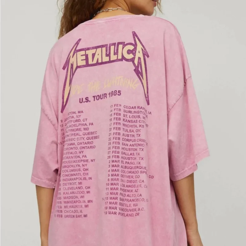 Pink Metallica Shirt Unisex Cool Size S – 5XL New