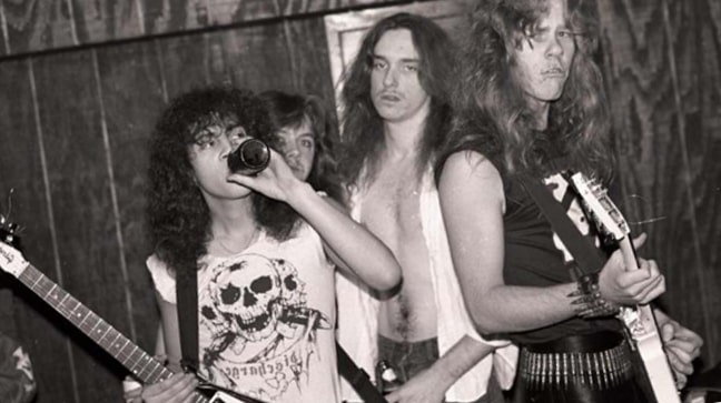 Metallica behind the scenes in 1983