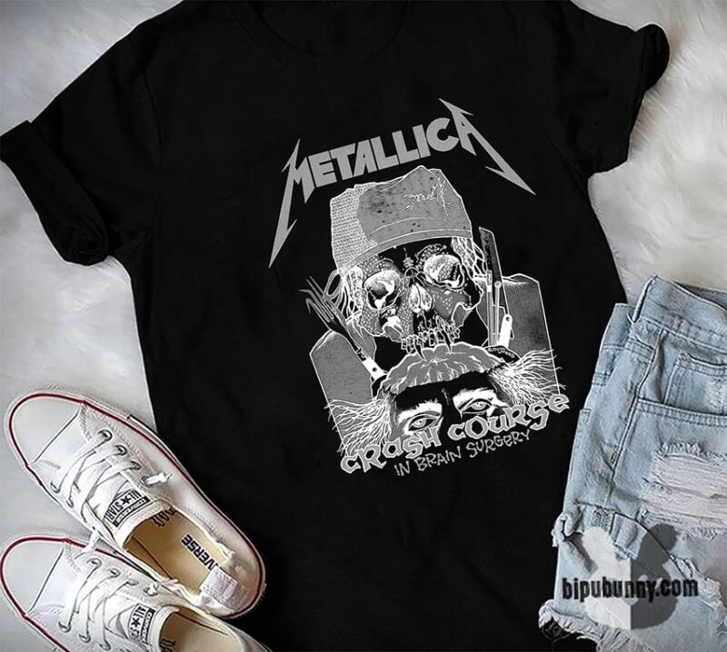 Metallica Crash Course In Brain Surgery T Shirt Unisex Cool Size S – 5XL New