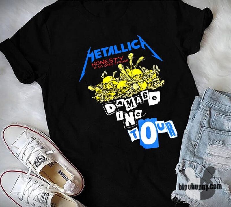 Metallica Damaged Justice Shirt Cool Size S – 5XL New