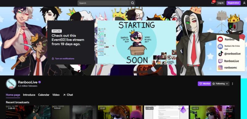 Ranboo Twitch Account