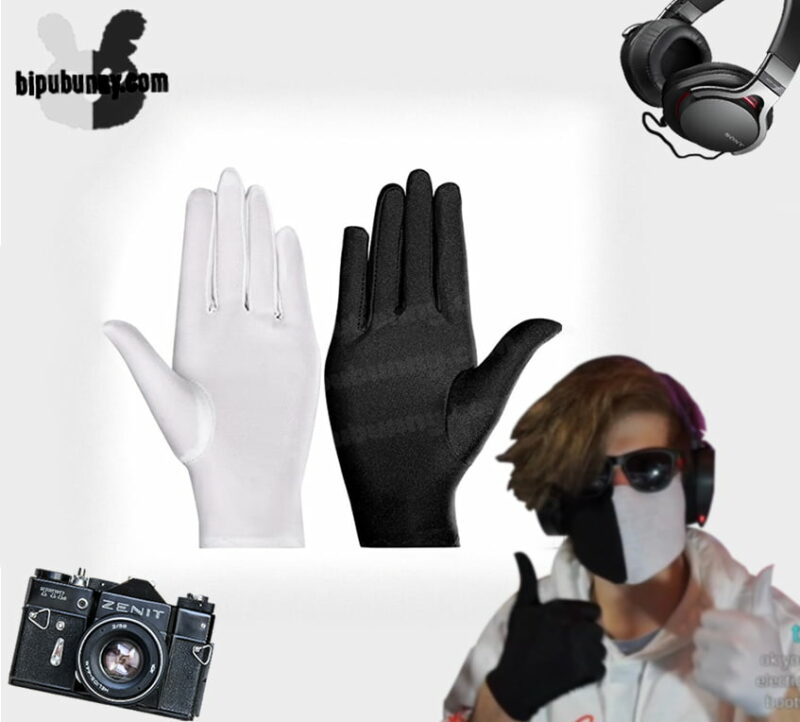 2 Pairs Spandex Gloves Black And White – Ranboo Gloves