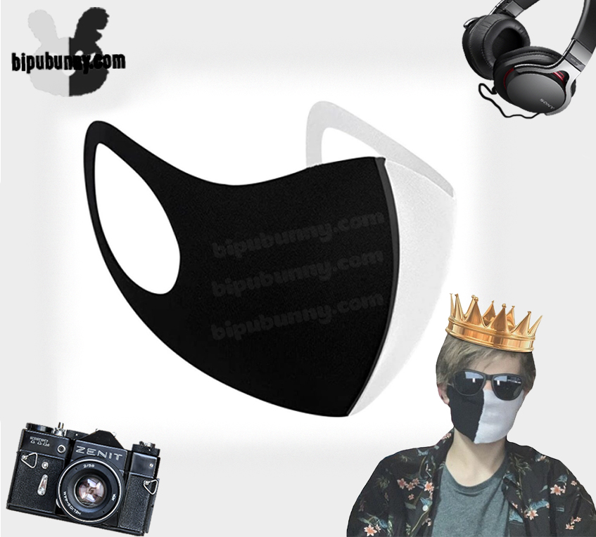 Ranboo Mask – Ranboo Black White Face Mask