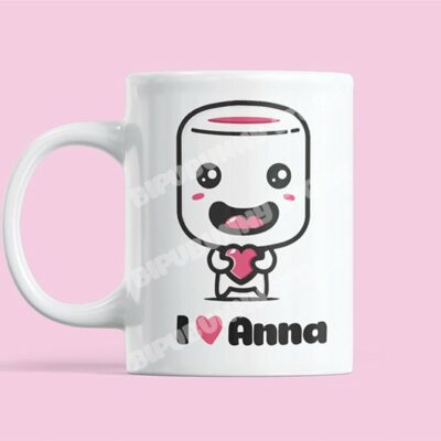 Heart Marshmallows Custom Mug