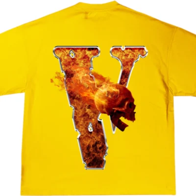 Juice Wrld X Vlone Inferno Tee Yellow For Adults