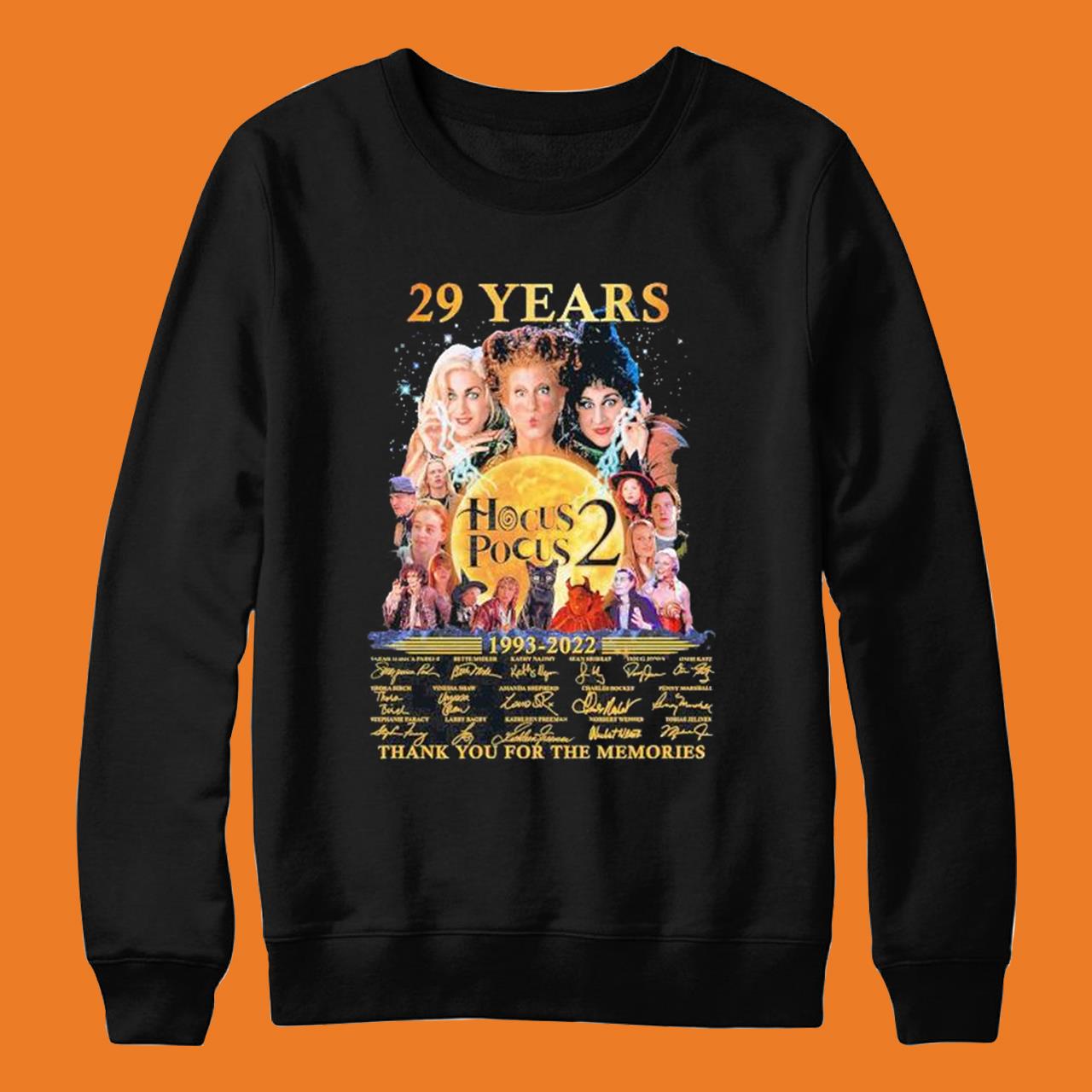 29 Years Hocus Pocus 2 1993-2022 Thank You For The Memories Signatures Shirt