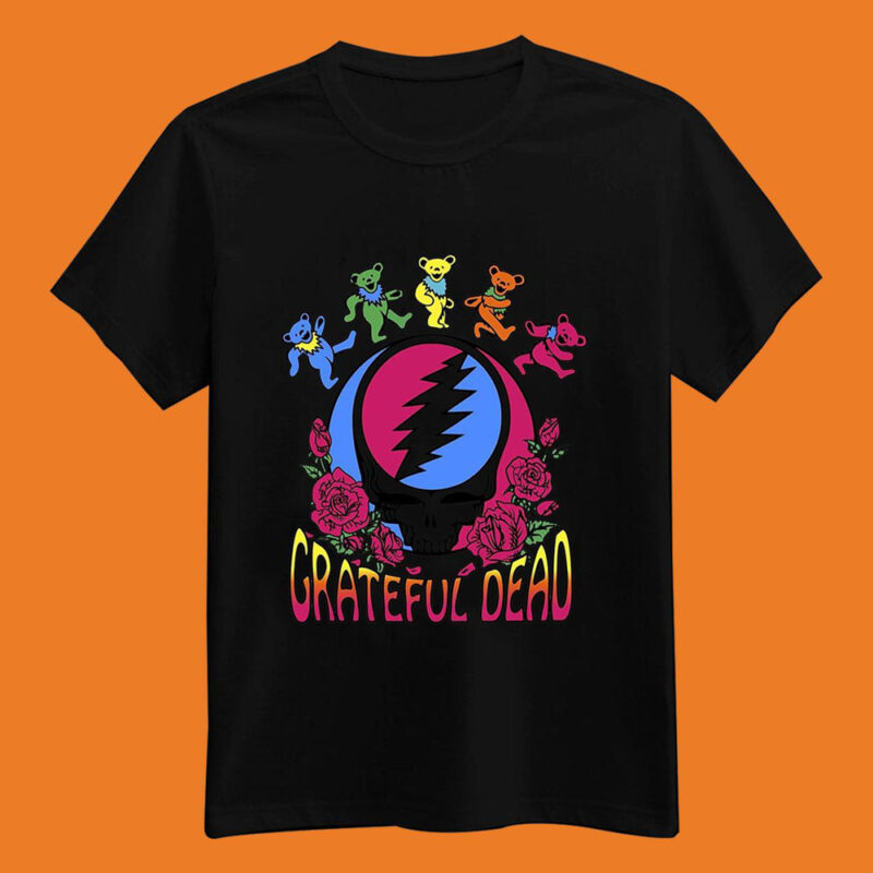 Grateful Dead Steal Your Face Skull Dancing Bear Vintage T-Shirt