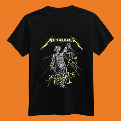 Metallica And Justice For All Tracks Womens Fitted T-Shirt NEW
