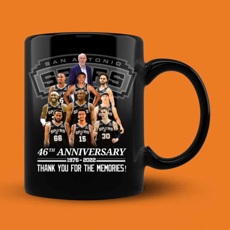 San Antonio Spurs 46th Anniversary 1976 2022 Thank You For The Memories Mug