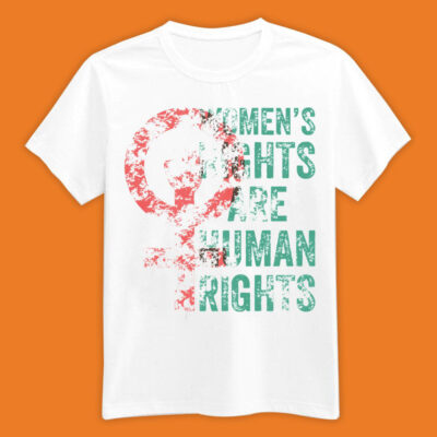 Womens Rights Are Human Rights Vintage White T-Shirt