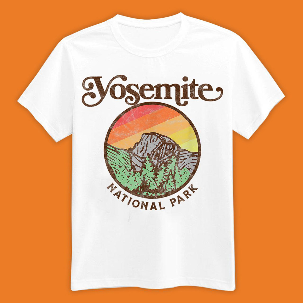Yosemite National Park Vintage Style Retro 80s T-Shirt