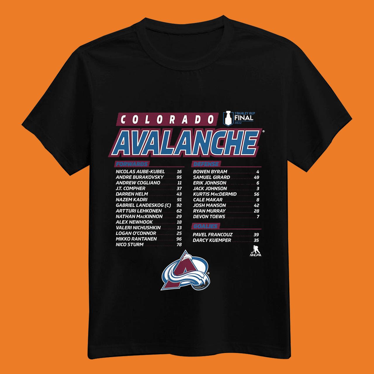 Colorado Avalanche Fanatics 2022 Stanley Cup Final T-Shirt