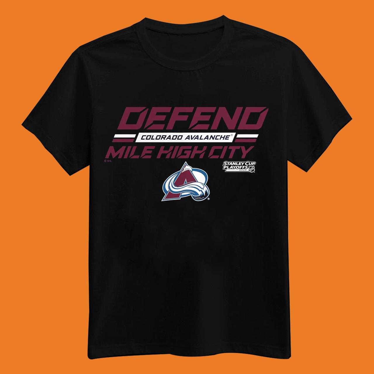 Colorado Avalanche Fanatics Branded 2020 Stanley Cup Playoffs Bound Tilted Ice T-Shirt