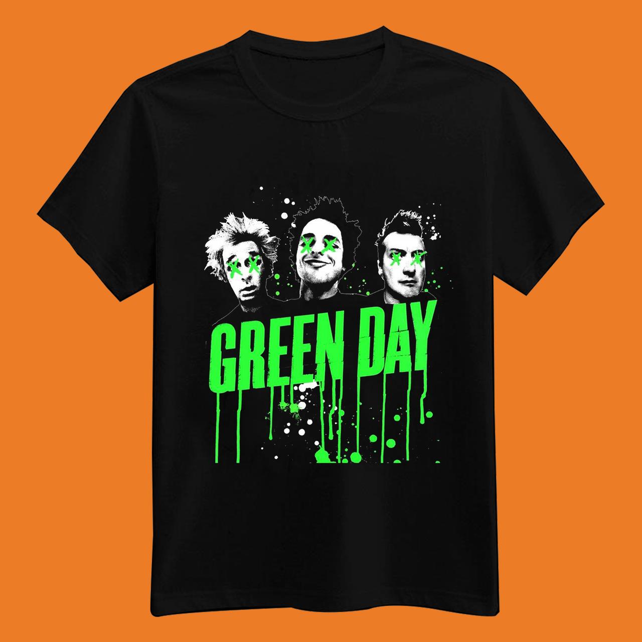 Cool Green Day Rock T-Shirt Heavy Metal Band Tee