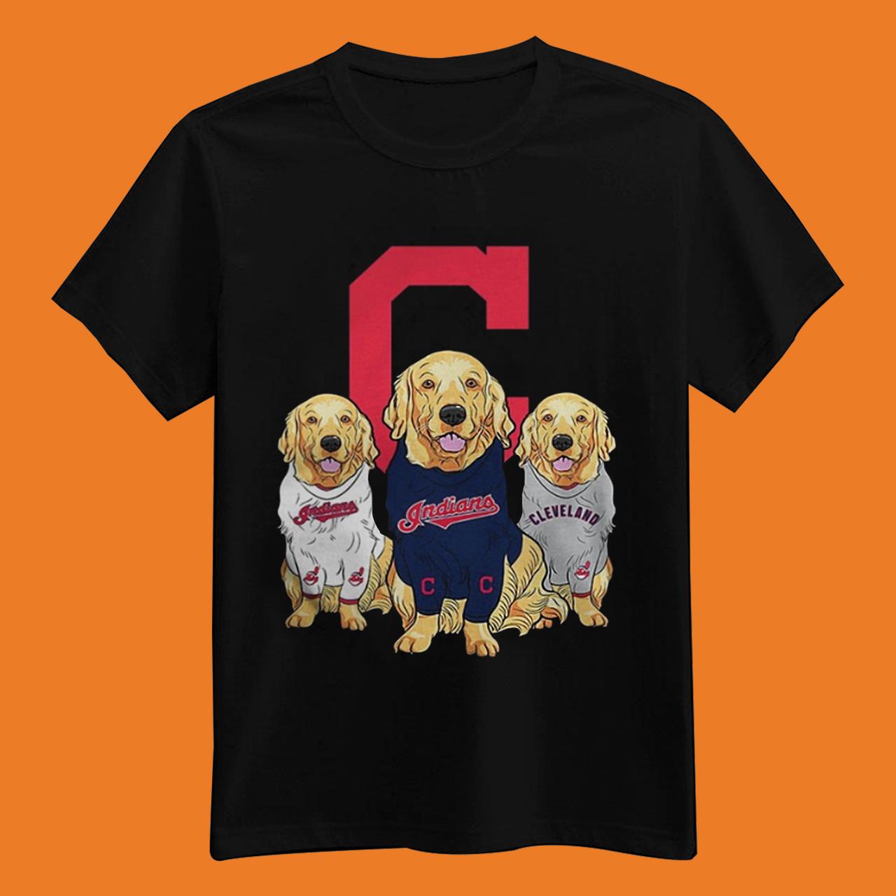 Golden Retriever Cleveland Indians T-Shirt