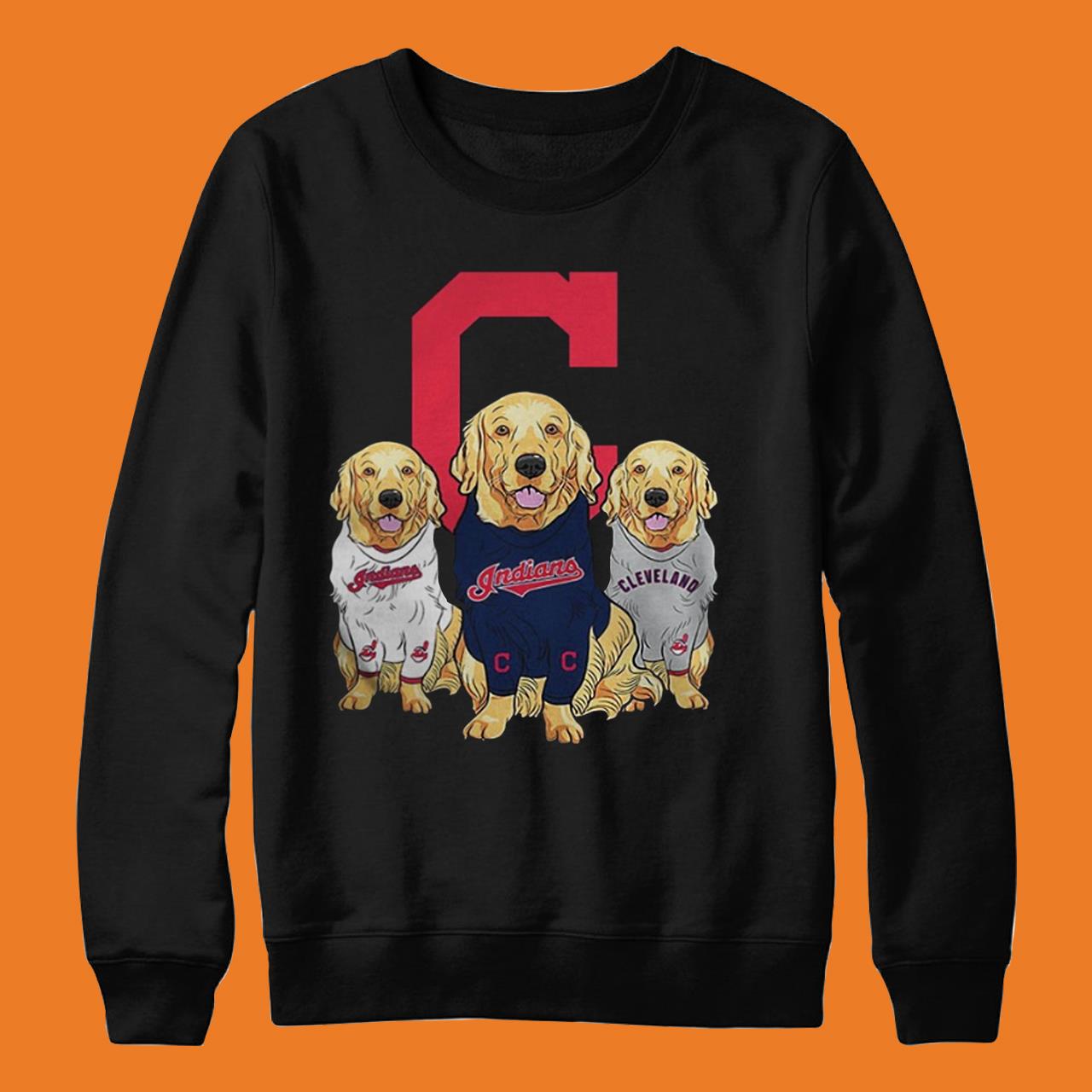 Golden Retriever Cleveland Indians T-Shirt