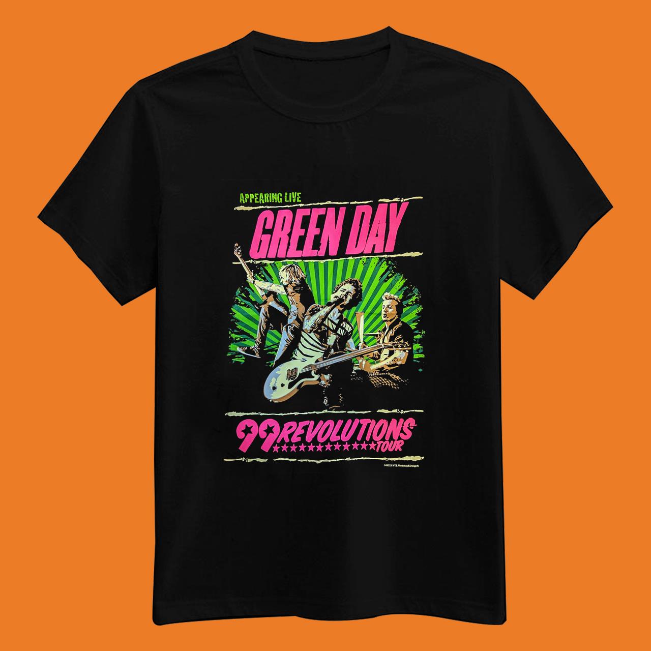 Green Day 99 Revolutions Tour Original New Type System T-shirt