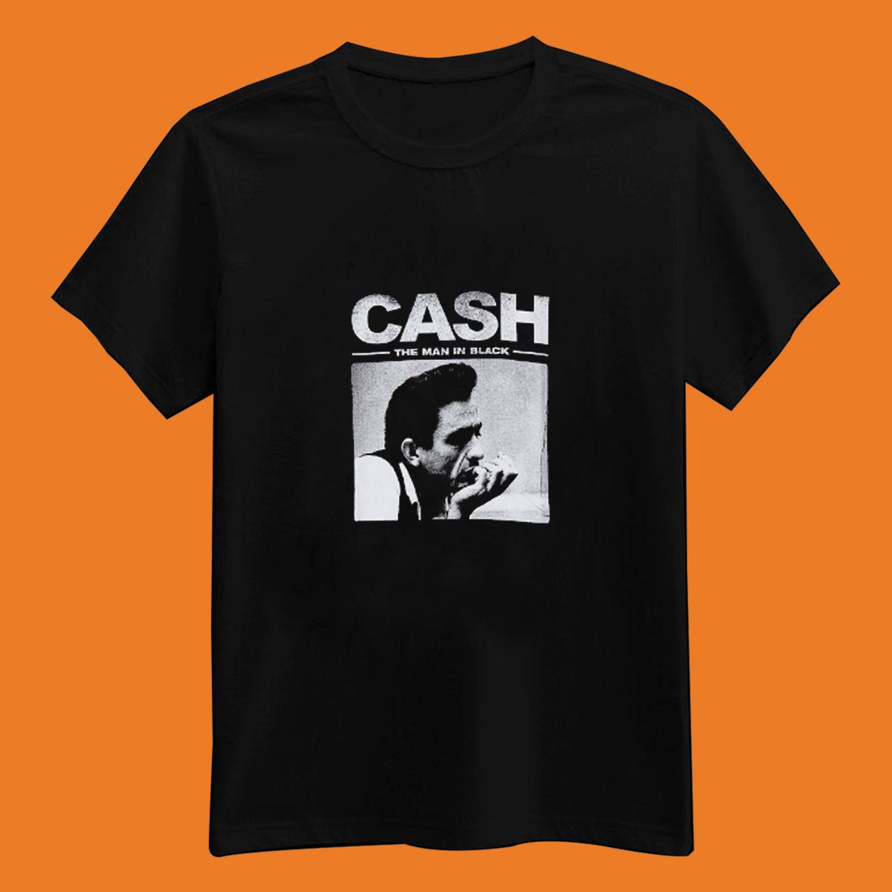 Johnny Cash Tee Shirts Unisex Black