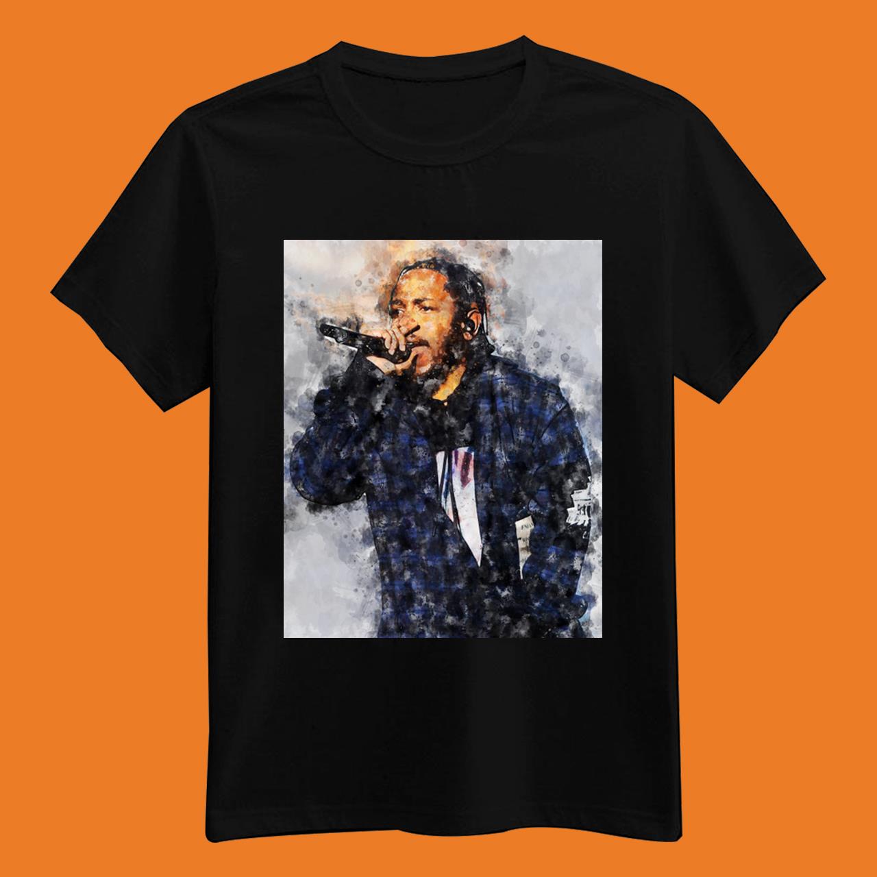 Kendrick Lamar With Watercolor Painting T-Shirt