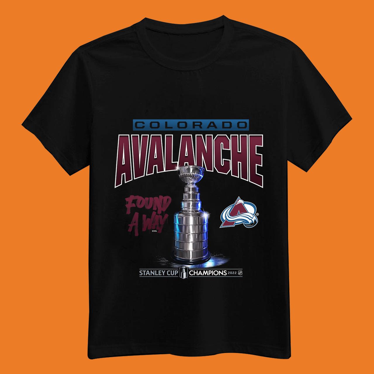 NHL 2022 Stanley Cup Champions Colorado Avalanche Trophy T-Shirt