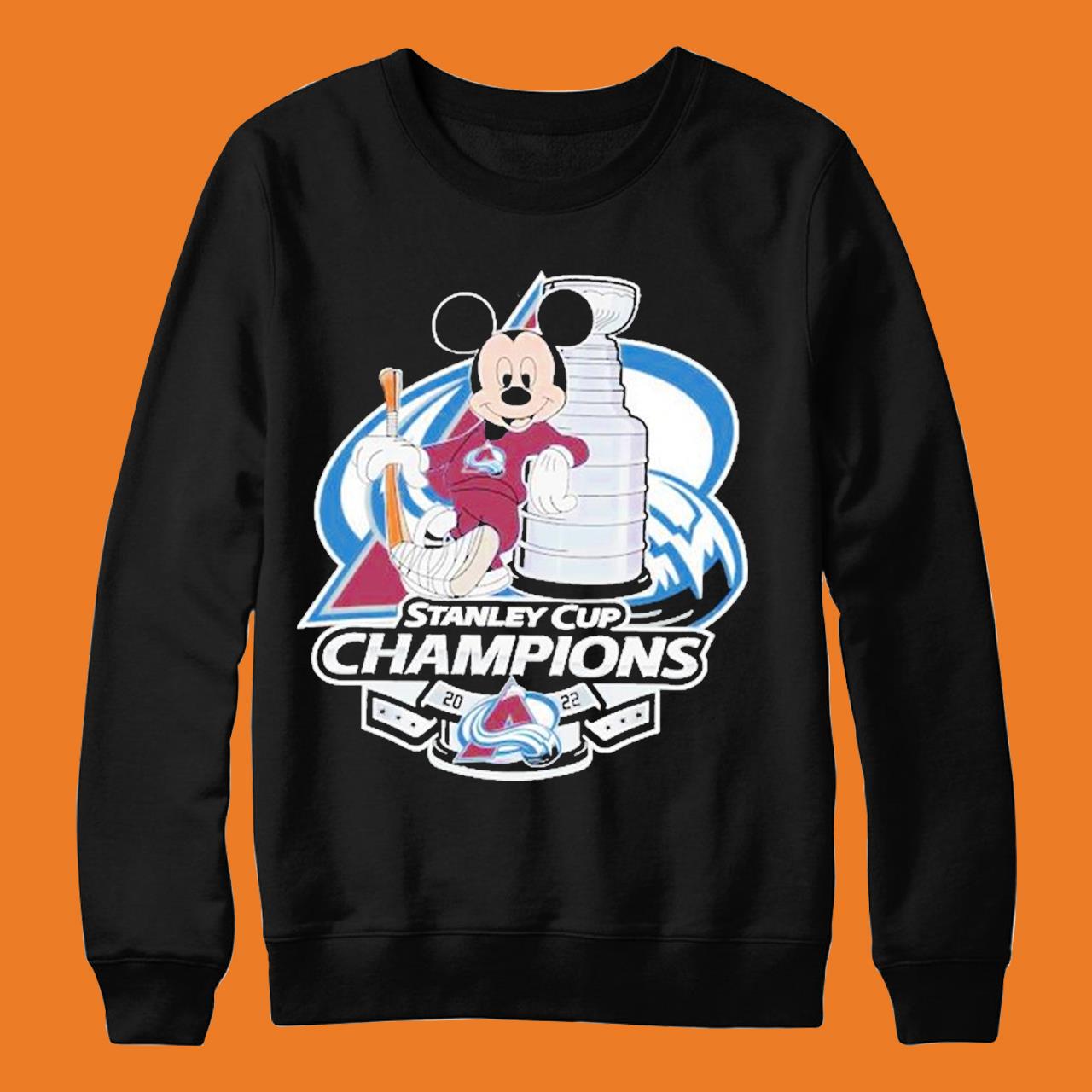 Official mickey Mouse Colorado Avalanche 2022 Stanley Cup Champions T-shirt