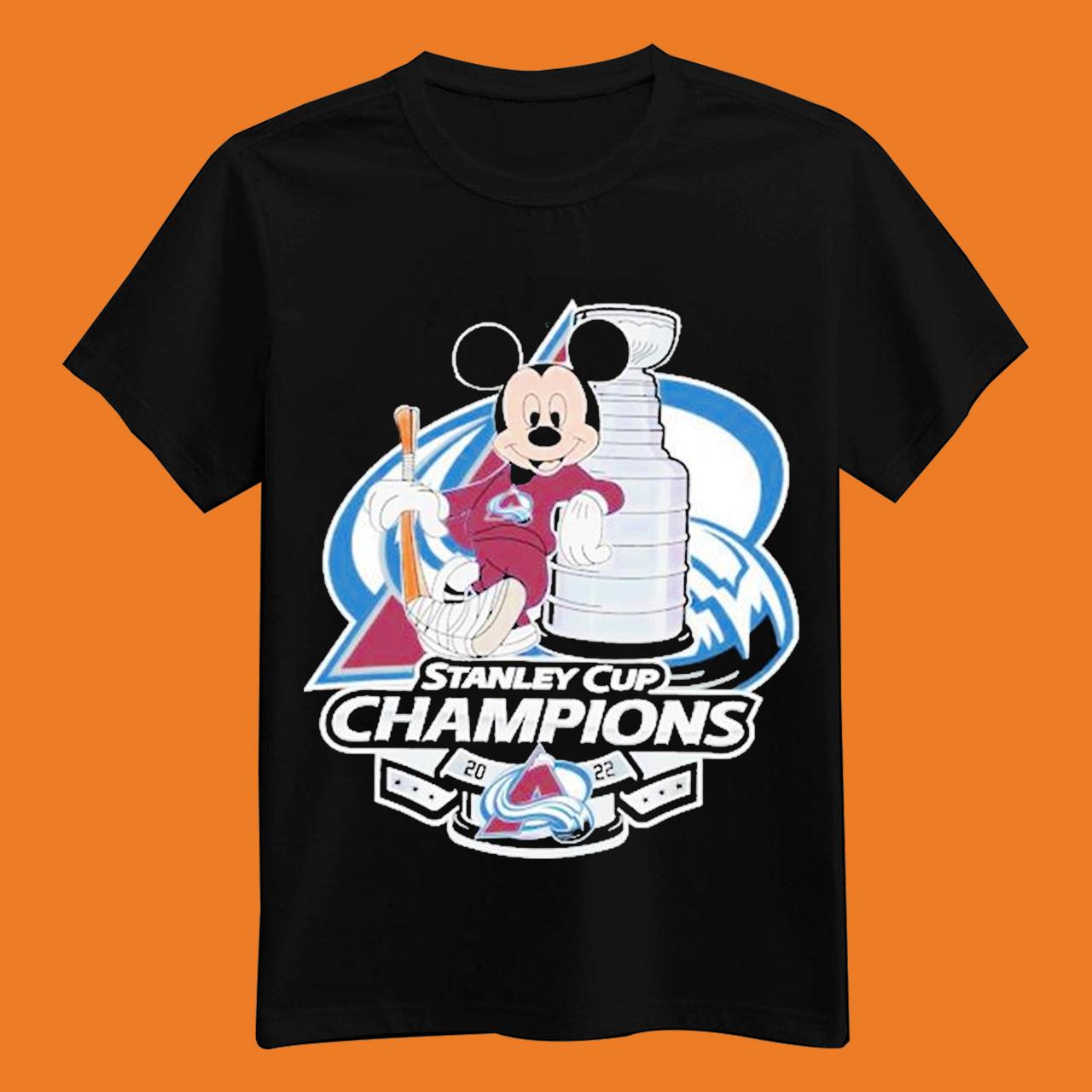 Official mickey Mouse Colorado Avalanche 2022 Stanley Cup Champions T-shirt