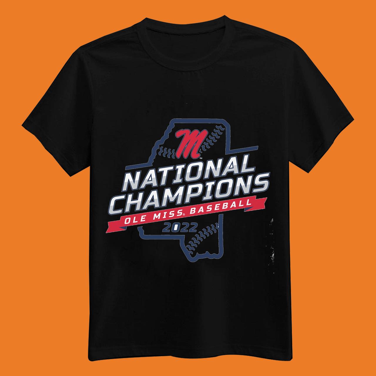 Ole Miss National Champs State Outline T-Shirt