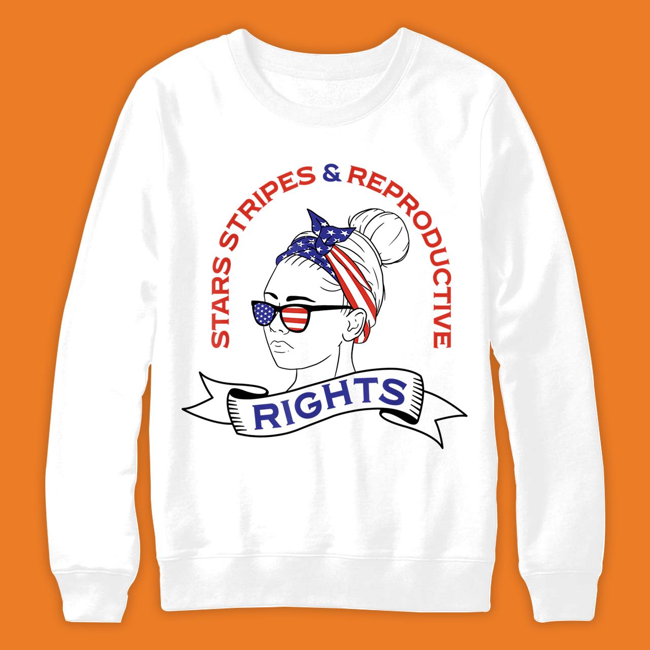 Retro Pro Choice Feminist Stars Stripes Reproductive Rights T-Shirt