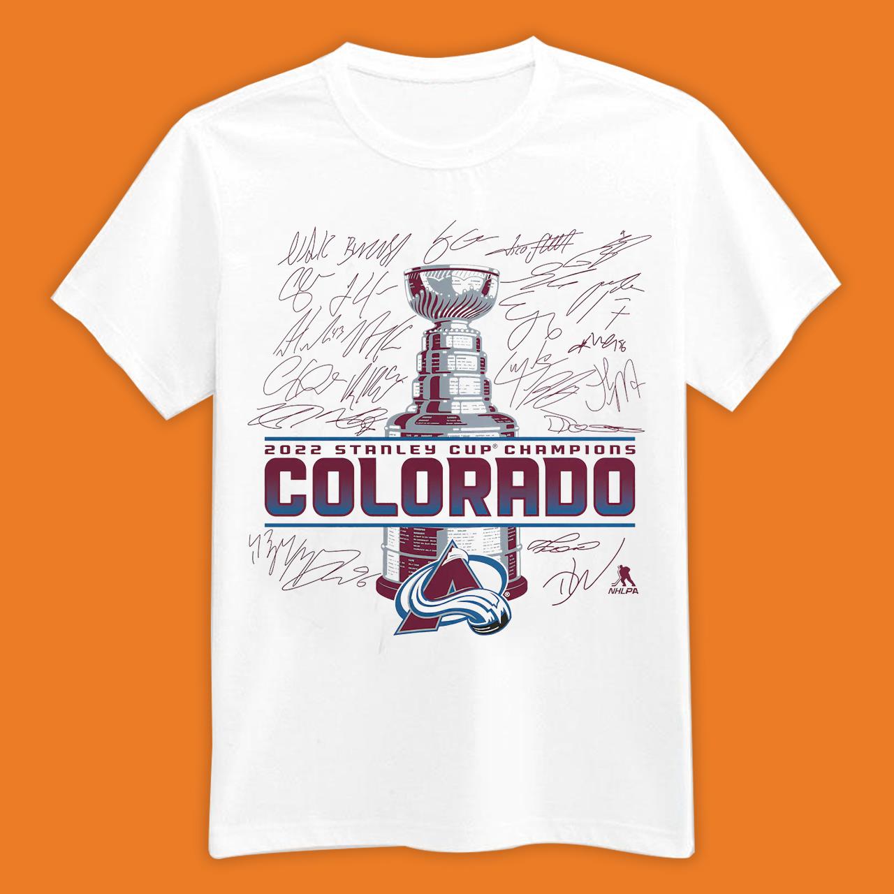 Stanley Cup Champions 2022 Colorado Avalanche Hockey Team Signatures Shirt