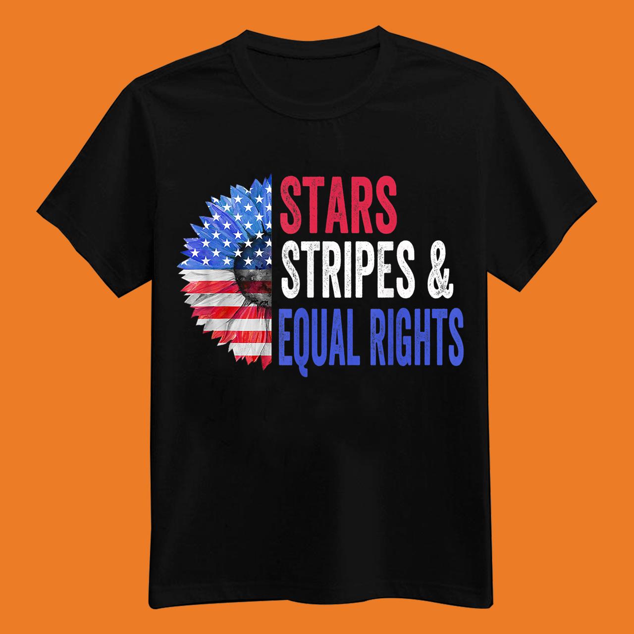 Stars Stripes And Equal Rights 4th Of July Womens Rights 2022 T-Shirt
