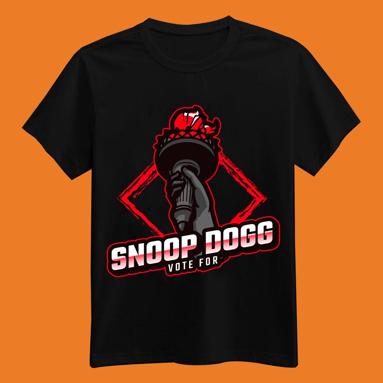 Vote For Snoop Dogg USA Presidential Election Fiery Red Elevated Nation Flame Classic T-Shirt