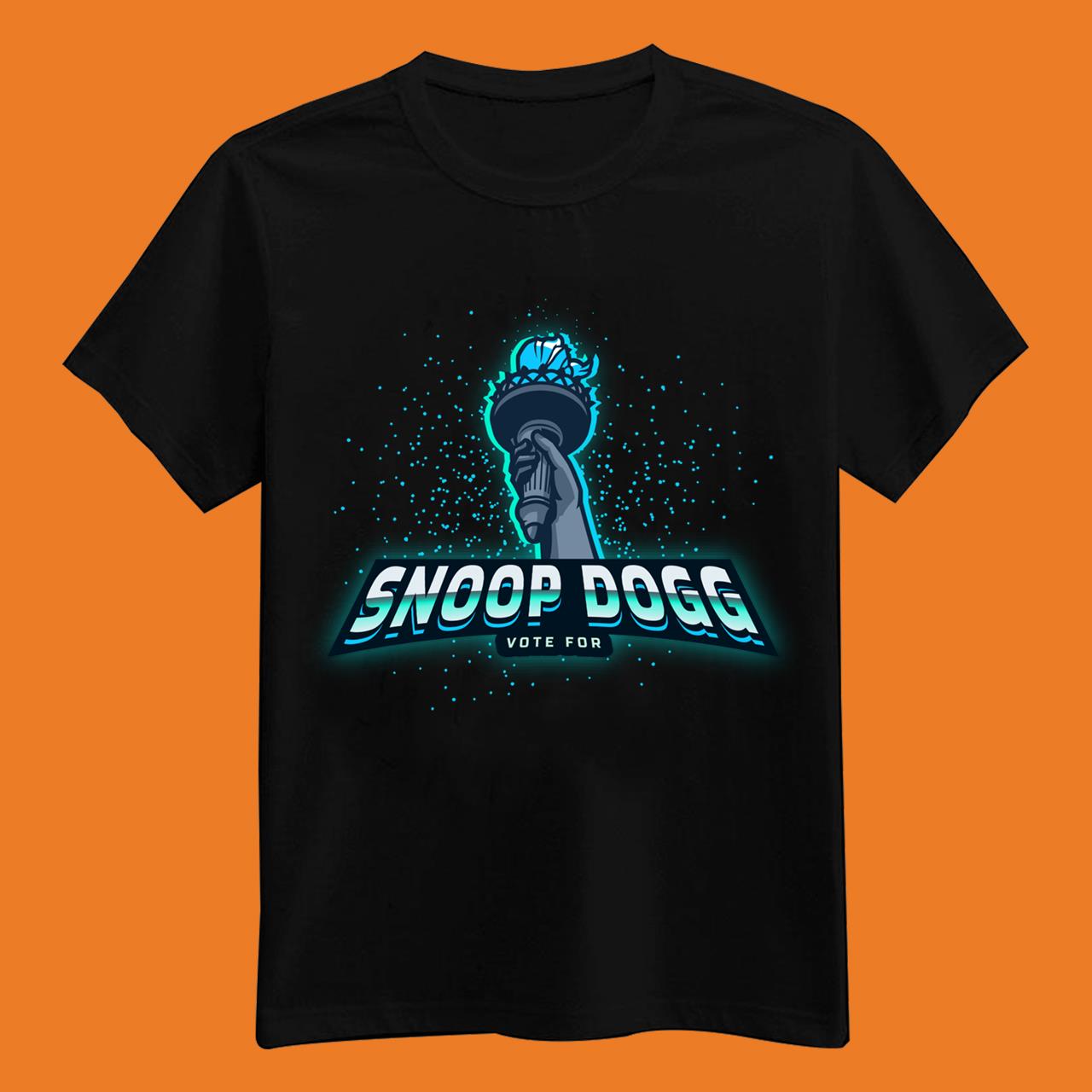 Vote For Snoop Dogg USA Presidential Election Icy Blue Elevated National Flame Classic T-Shirt