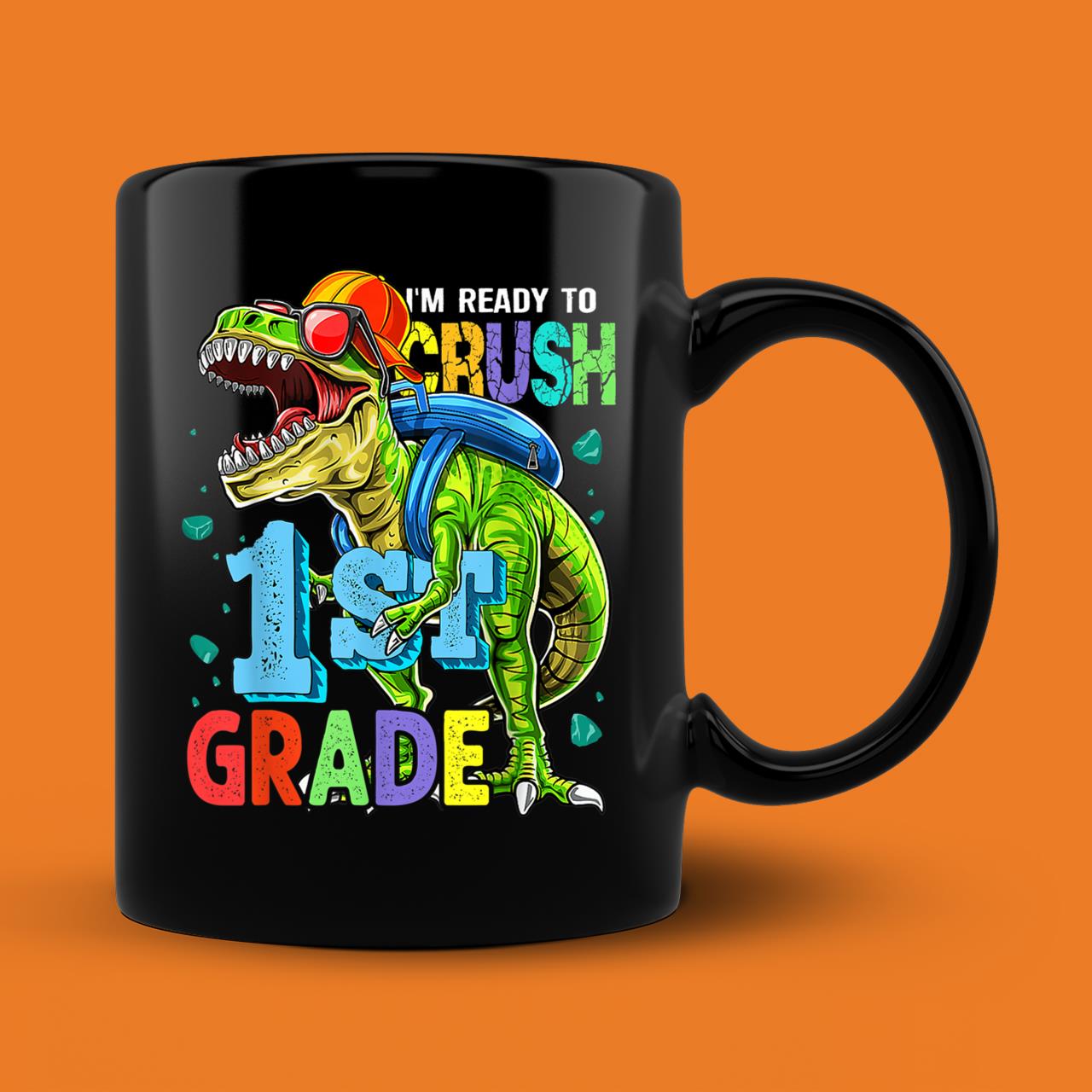 1st Grade Dinosaur Back To School Boy Kid Mug