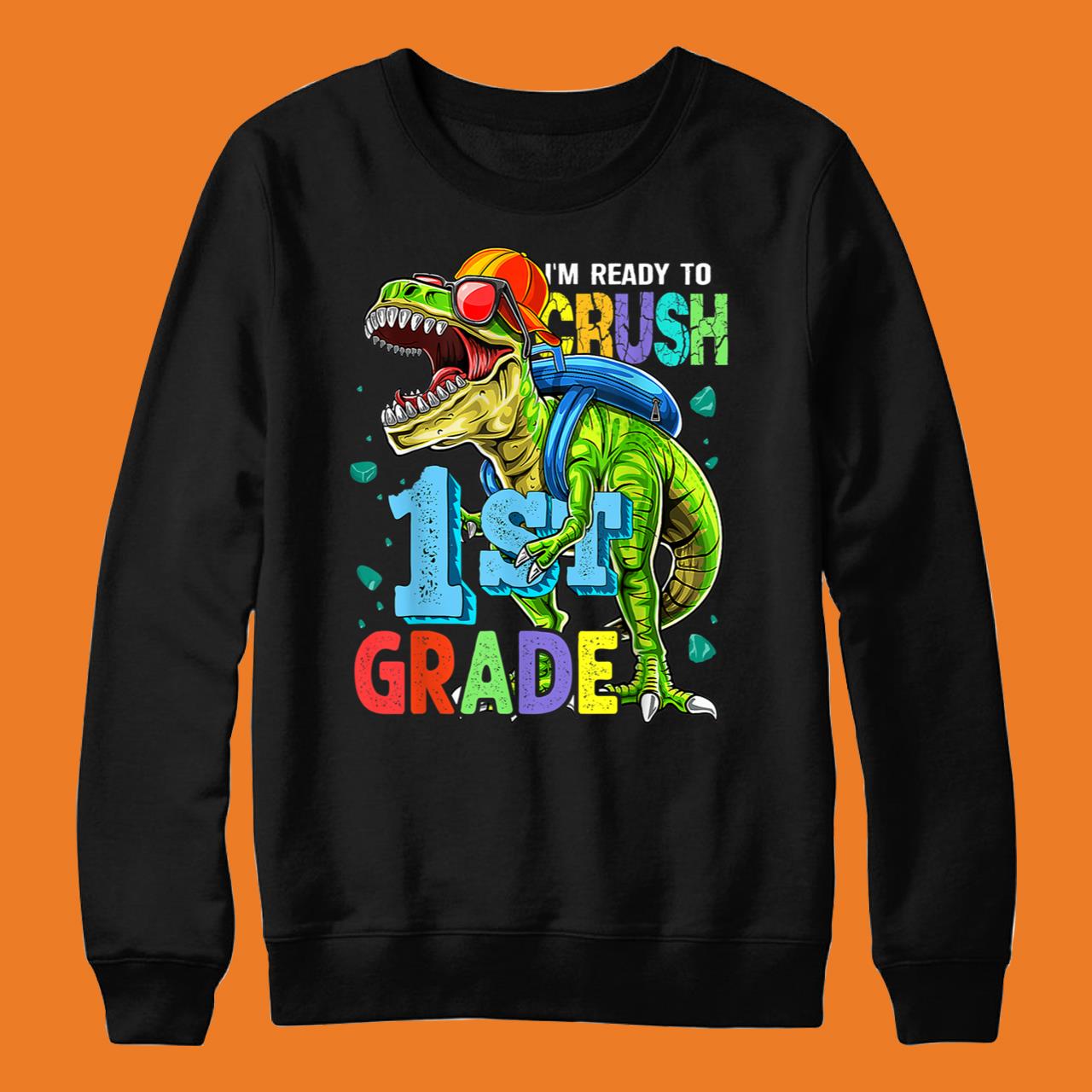 1st Grade Dinosaur Back To School Boy Kid T-Shirt