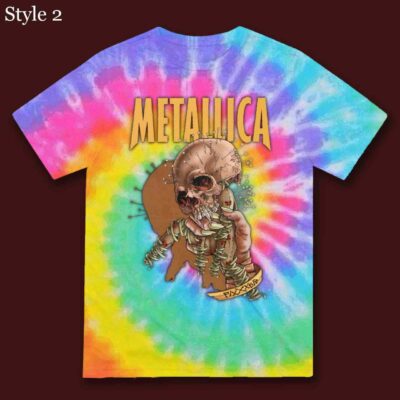 Metallica Fixxxer Vintage Shirt Tie Dye Rainbow