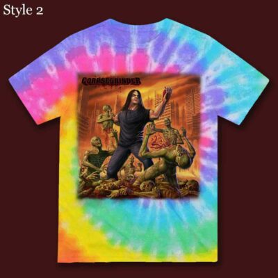 Vintage Retro Corpsegrinder Shirt Tie Dye Rainbow