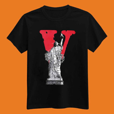 Vlone Hip Hop Big V Letter Shirt