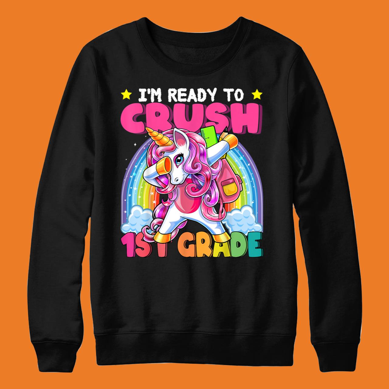 Crush 1st Grade Dabbing Unicorn Back to School Girls Gift Shirt