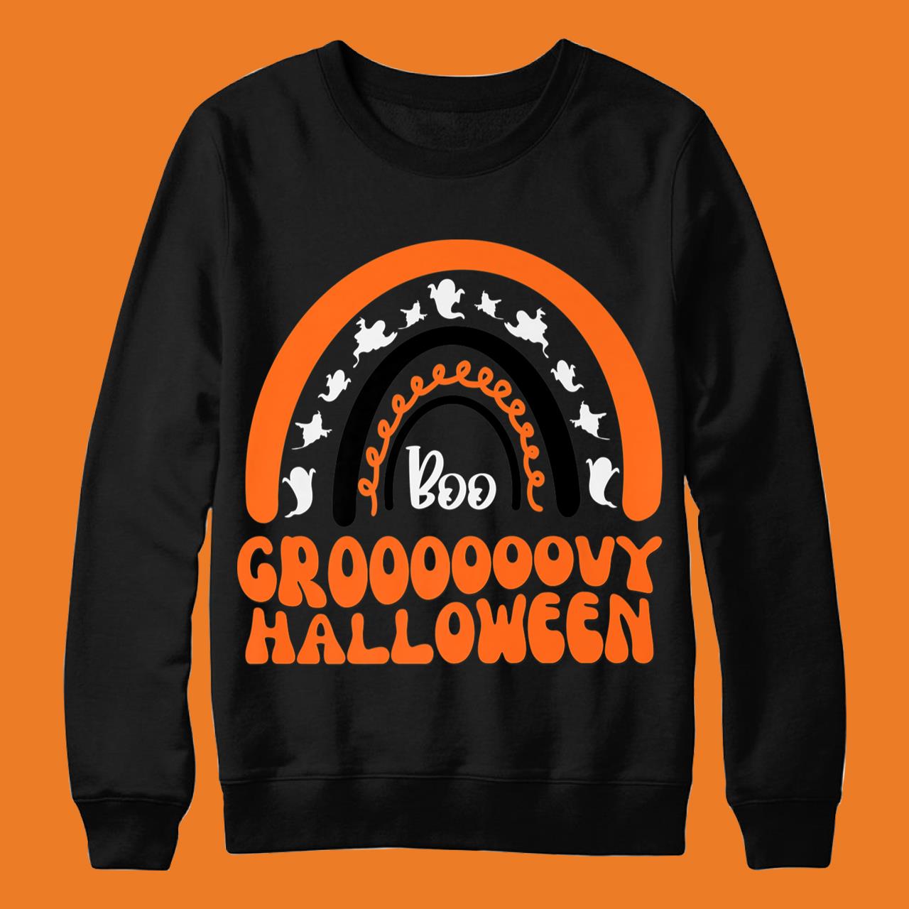 Funny Halloween Rainbow Groovy Halloween T-Shirt