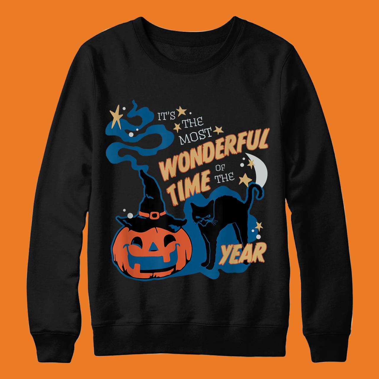 It’s the Most Wonderful Time Of The Year Black Cat Halloween T-Shirt