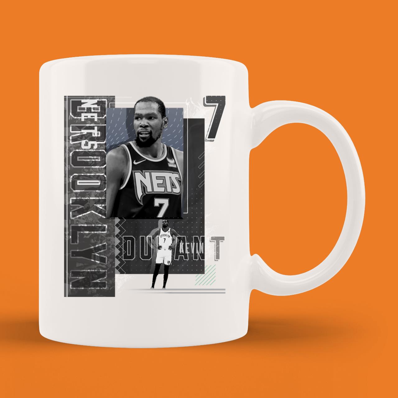 Kevin Durant Basketball Paper Poster Nets 2 Mug