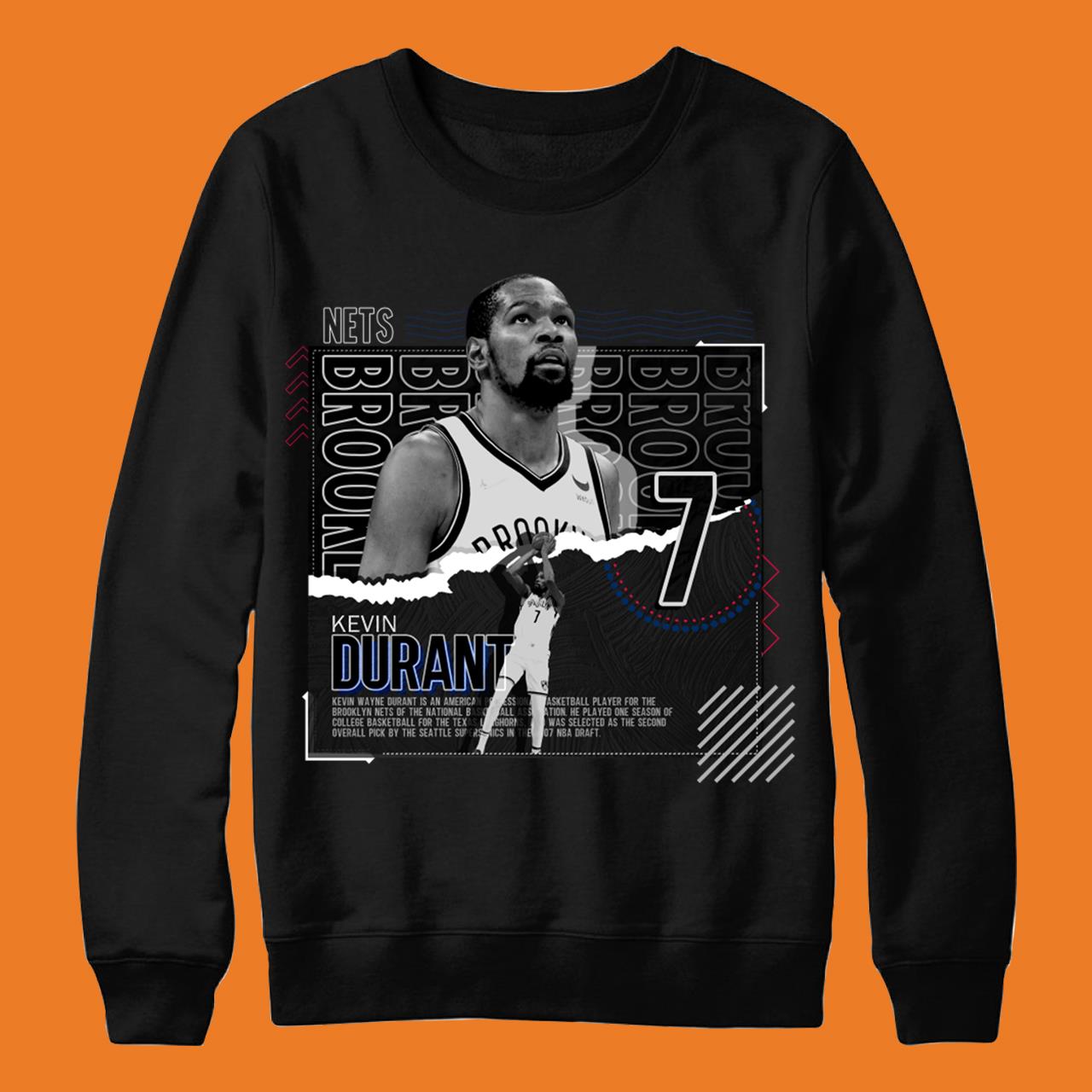 Kevin Durant Basketball Paper Poster Nets T-Shirt