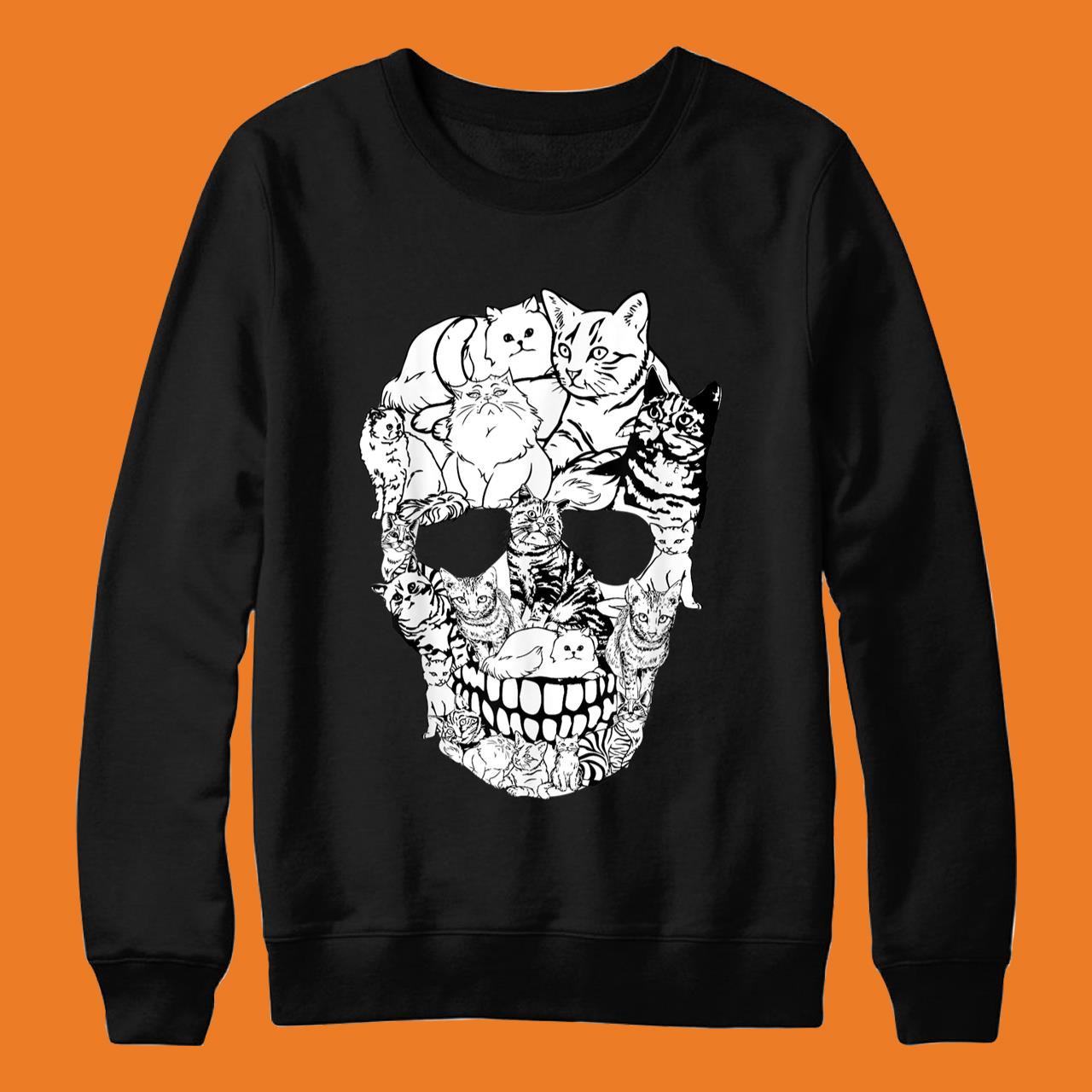 Kitty Skeleton Halloween Costume Skull Cat T-Shirt