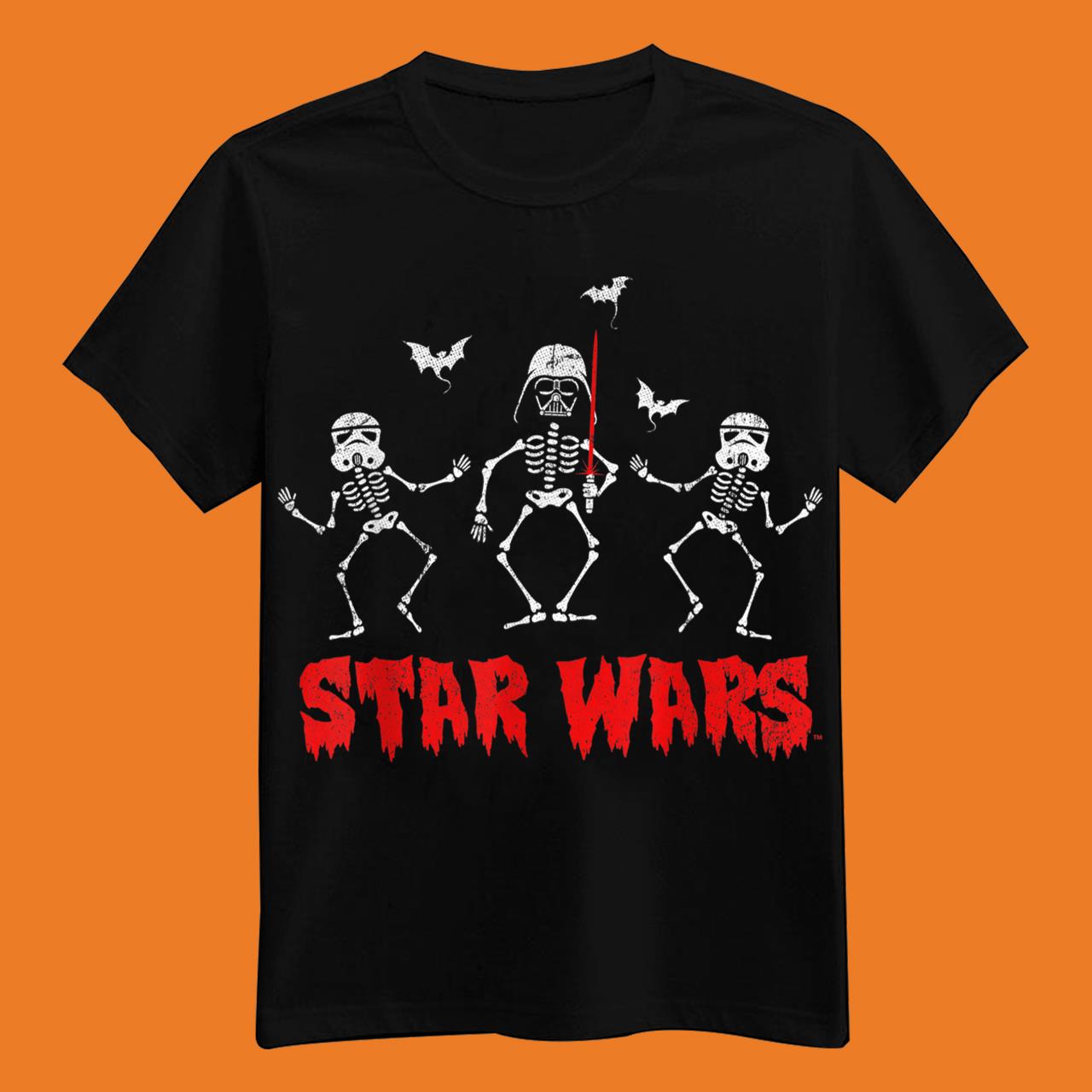 Star Wars Halloween Darth Vader & Stormtroopers Skeletons T-Shirt