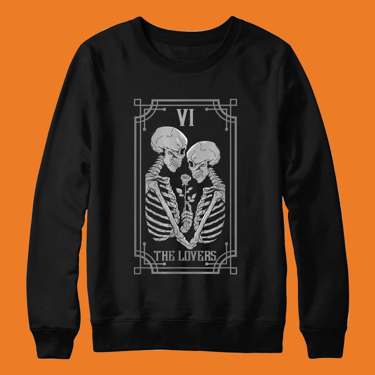 The Lovers Tarot Card Occult Goth Halloween T-Shirt