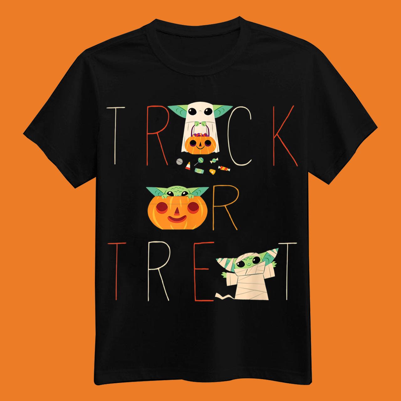 The Mandalorian Grogu Trick or Treat Halloween T-Shirt